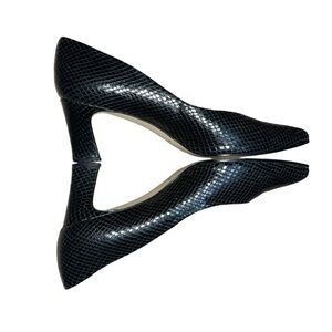 VTG Etienne Aigner Taylor Black Leather 3 Inch Heel Pumps Size 10 M